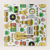 Musikinstrumente: Reggae - nahtloser Hintergrund Puzzle (Horizontal)