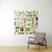 Musikinstrumente: Reggae - nahtloser Hintergrund Wandteppich (Beispiel)