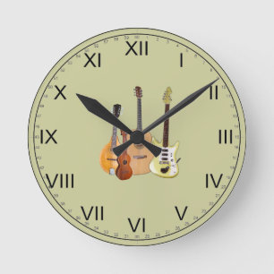 Musikinstrumente Runde Wanduhr