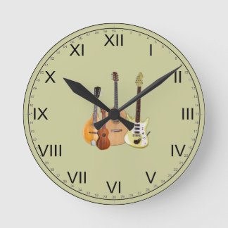 Musikinstrumente Runde Wanduhr