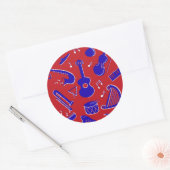 Musikinstrumente Runder Aufkleber (Umschlag)