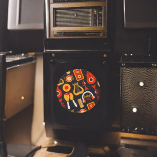 Musikinstrumente Runder Aufkleber