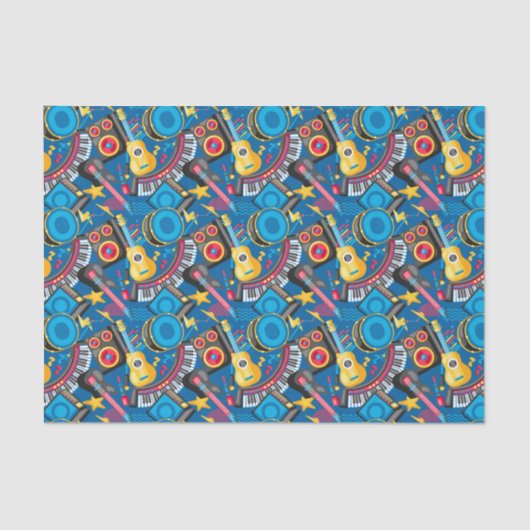 Musikinstrumente Seidenpapier (Vorderseite)