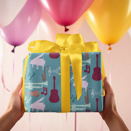 Musikinstrumente Seidenpapier