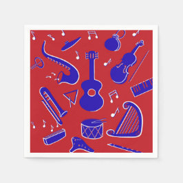 Musikinstrumente Serviette
