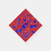 Musikinstrumente Serviette (Ecke)