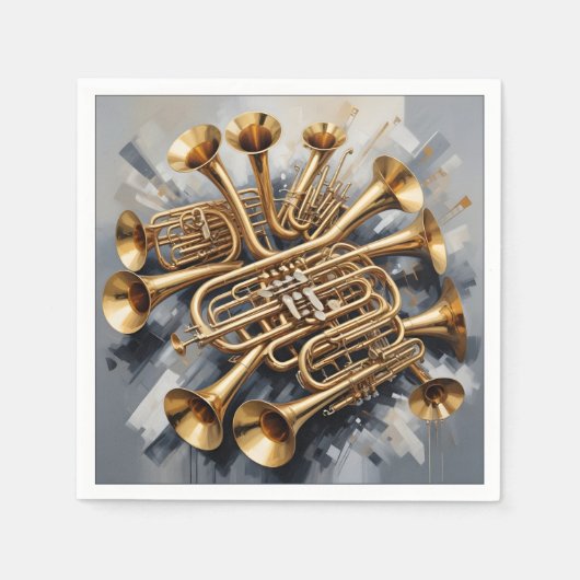 Musikinstrumente Serviette (Vorderseite)