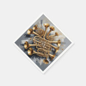 Musikinstrumente Serviette (Ecke)