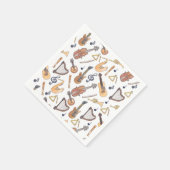 Musikinstrumente Serviette (Ecke)