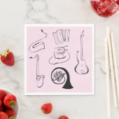 Musikinstrumente Serviette (Beispiel)