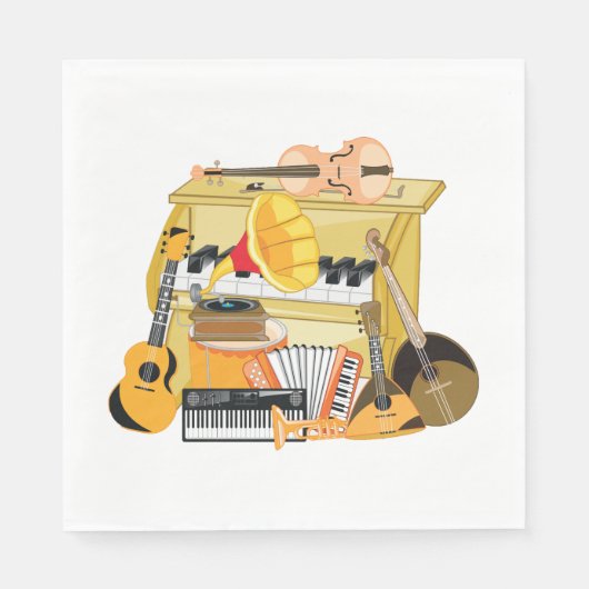Musikinstrumente Serviette (Vorderseite)