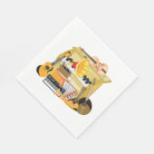 Musikinstrumente Serviette (Ecke)