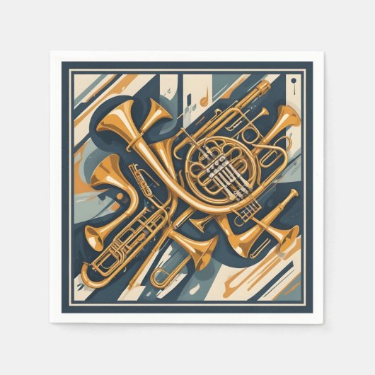 Musikinstrumente Serviette (Vorderseite)