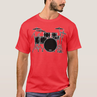 MUSIKINSTRUMENTE SILHOUETTEN TROMMELKETT T-Shirt