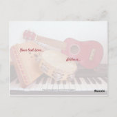 Musikinstrumente ~ Sing Loise! Postkarte (Rückseite)