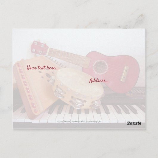 Musikinstrumente ~ Sing Loise! Postkarte (Rückseite)