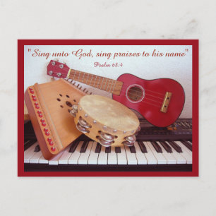 Musikinstrumente ~ Sing Loise! Postkarte