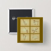 Musikinstrumente Skizze Button (Vorne & Hinten)