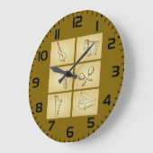 Musikinstrumente Skizze Große Wanduhr (Winkel)