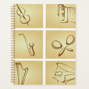 Musikinstrumente Skizze Planer