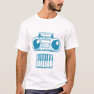 Musikinstrumente Skull White Art Illustration T-Shirt