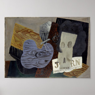 Musikinstrumente und Fruchtgeschirr von Picasso (1 Poster