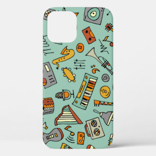 Musikinstrumente, Vintages Skizzenmuster. Case-Mate iPhone Hülle