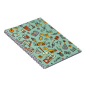 Musikinstrumente, Vintages Skizzenmuster. Notizblock (Rechte Seite)