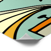 Musikinstrumente, Vintages Skizzenmuster. Poster (Ecke)