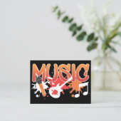 Musikinstrumente Visitenkarte (Stehend Vorderseite)