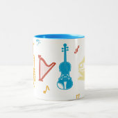 Musikinstrumente Zweifarbige Tasse (Mittel)