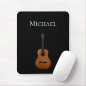 Musikinstrumentengitarre Schwarz-weiß Mousepad (Mit Mouse)