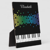 Musikinstrumentenliebhaber am Klavier Fotoplatte (Seite)