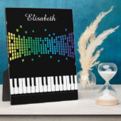 Musikinstrumentenliebhaber am Klavier Fotoplatte (Seite)