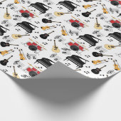 Musikinstrumentenmuster Geschenkpapier (Ecke)