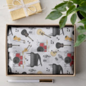 Musikinstrumentenmuster Seidenpapier (Geschenk)