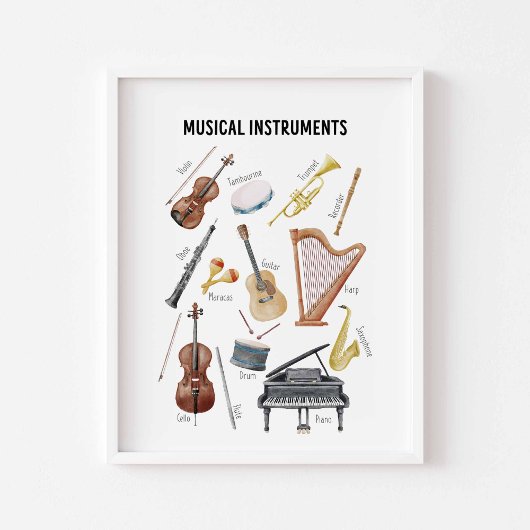 Musikinstrumentenposter Poster