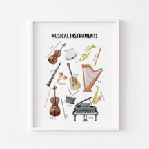 Musikinstrumentenposter