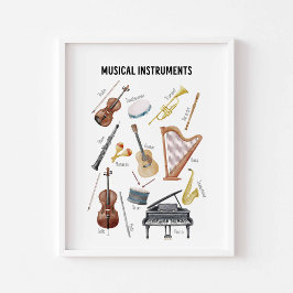 Musikinstrumentenposter Poster