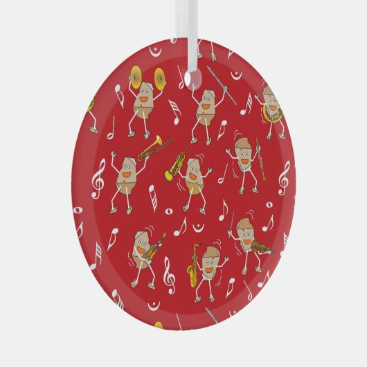 Musikinstrumentenrock Ornament Aus Glas (Vorderseite Rechts)