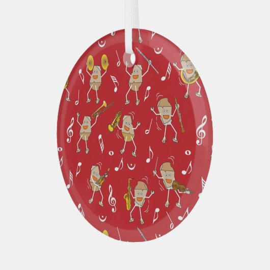 Musikinstrumentenrock Ornament Aus Glas (Vorderseite links)