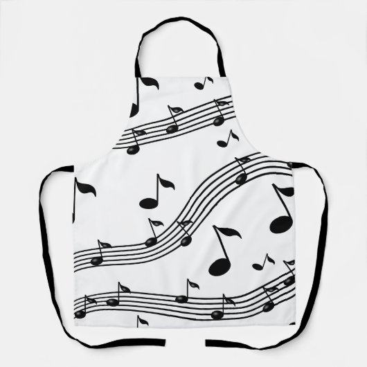 Musikinstrumentklänge gemustert schürze (Vorderseite)