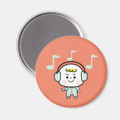 Musikjunge Magnet (Vorderseite/Rückseite)