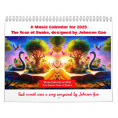 Musikkalender 2025 für das Jahr der Schlange Kalender (Titelbild)
