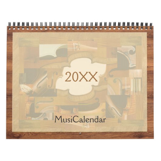 Musikkalender, Illustrationen zu Musikinstrumenten Kalender (Titelbild)