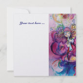 MUSIKKALISIERUNG, rosa blau, weißes Eis metallisch Einladung (Rückseite)