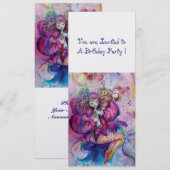 MUSIKKALISIERUNG, rosa blau, weißes Eis metallisch Einladung (Vorne/Hinten)