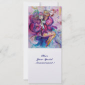 MUSIKKALISIERUNG, rosa blau, weißes Eis metallisch Einladung (Rückseite)