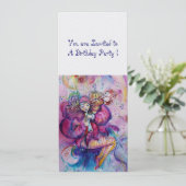 MUSIKKALISIERUNG, rosa blau, weißes Eis metallisch Einladung (Stehend Vorderseite)