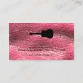 Musikkarte für coole und moderne Gitarrenlehrer Visitenkarte (Rückseite)